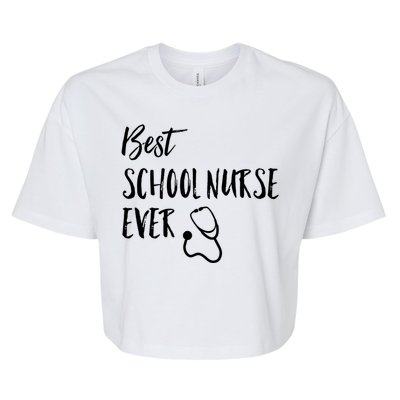 Best School Nurse Ever National School Nurse Day Great Gift Bella+Canvas Jersey Crop Tee