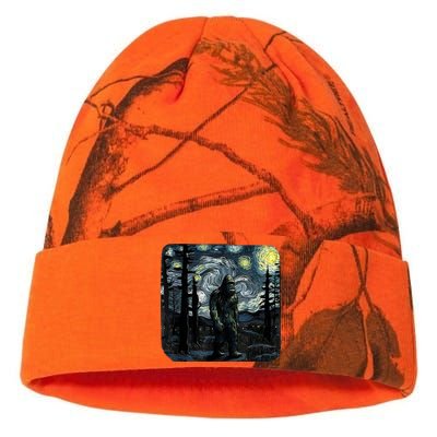 Bigfoot Starry Night Sasquatch Van Gogh Sky Painting Art Kati Licensed 12" Camo Beanie