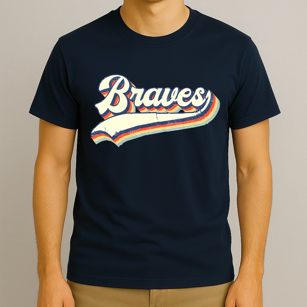Braves Sports Name Vintage Retro Girl Boy T-Shirt