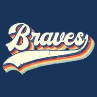 Braves Sports Name Vintage Retro Girl Boy T-Shirt