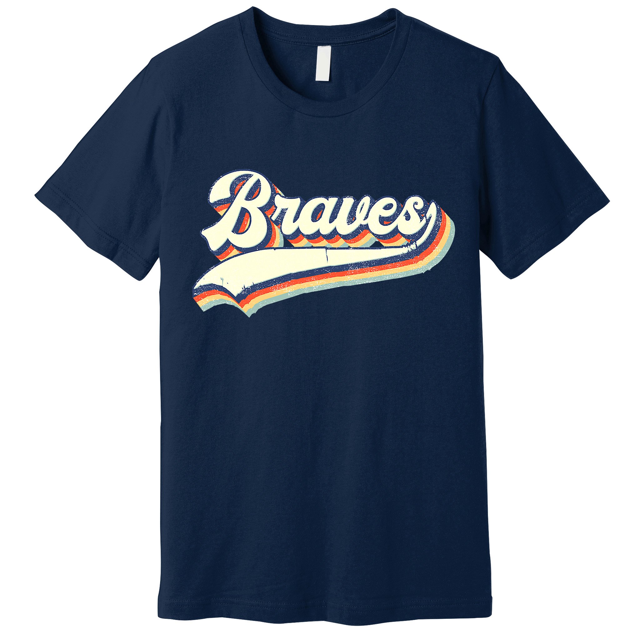 Braves Sports Name Vintage Retro Girl Boy Premium T-Shirt