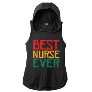 Black Strong Nurse Afro Love Melanin African American Ladies PosiCharge Tri-Blend Wicking Draft Hoodie Tank