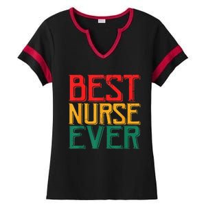 Black Strong Nurse Afro Love Melanin African American Ladies Halftime Notch Neck Tee