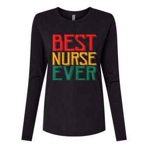 Black Strong Nurse Afro Love Melanin African American Womens Cotton Relaxed Long Sleeve T-Shirt