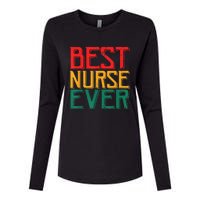 Black Strong Nurse Afro Love Melanin African American Womens Cotton Relaxed Long Sleeve T-Shirt