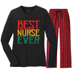 Black Strong Nurse Afro Love Melanin African American Women's Long Sleeve Flannel Pajama Set 