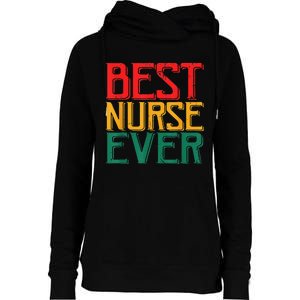 Black Strong Nurse Afro Love Melanin African American Womens Funnel Neck Pullover Hood