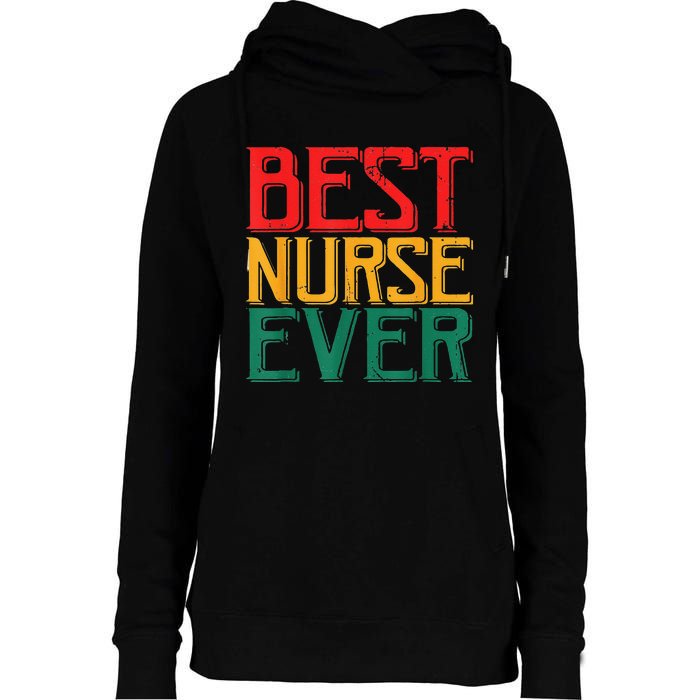 Black Strong Nurse Afro Love Melanin African American Womens Funnel Neck Pullover Hood