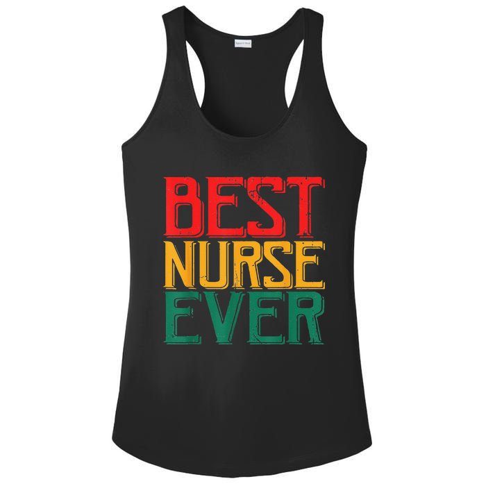 Black Strong Nurse Afro Love Melanin African American Ladies PosiCharge Competitor Racerback Tank