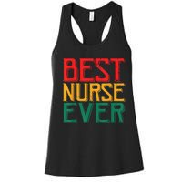 Black Strong Nurse Afro Love Melanin African American Women's Racerback Tank