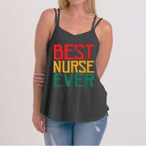 Black Strong Nurse Afro Love Melanin African American Women's Strappy Tank