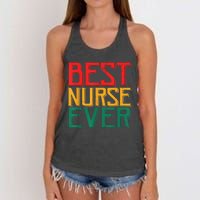 Black Strong Nurse Afro Love Melanin African American Women's Knotted Racerback Tank