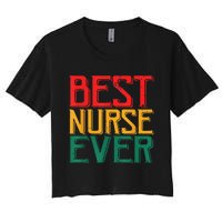 Black Strong Nurse Afro Love Melanin African American Women's Crop Top Tee