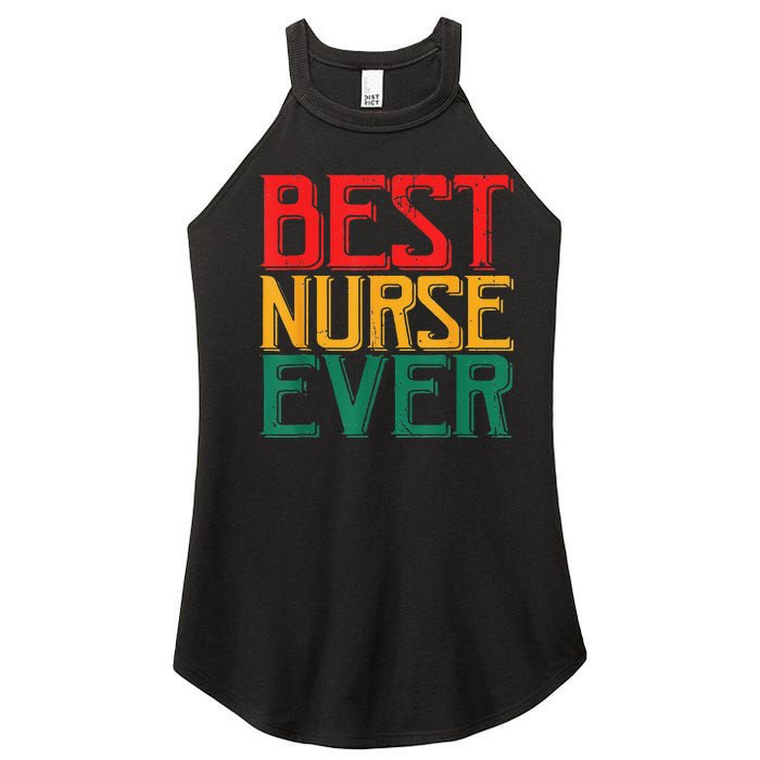 Black Strong Nurse Afro Love Melanin African American Women's Perfect Tri Rocker Tank