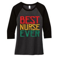 Black Strong Nurse Afro Love Melanin African American Women's Tri-Blend 3/4-Sleeve Raglan Shirt