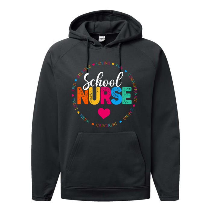 Best School Nurse Ever Appreciation Gift Performance Fleece Hoodie