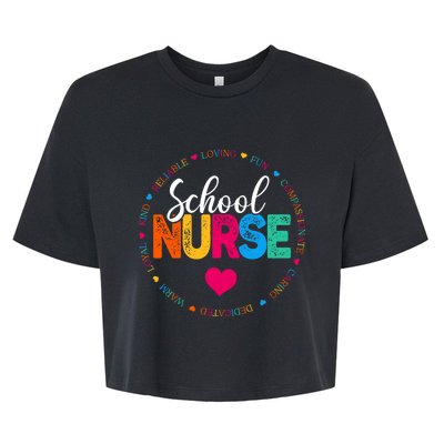 Best School Nurse Ever Appreciation Gift Bella+Canvas Jersey Crop Tee