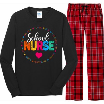 Best School Nurse Ever Appreciation Gift Long Sleeve Pajama Set