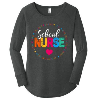 Best School Nurse Ever Appreciation Gift Women's Perfect Tri Tunic Long Sleeve Shirt