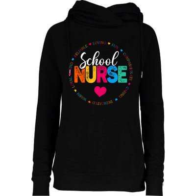 Best School Nurse Ever Appreciation Gift Womens Funnel Neck Pullover Hood