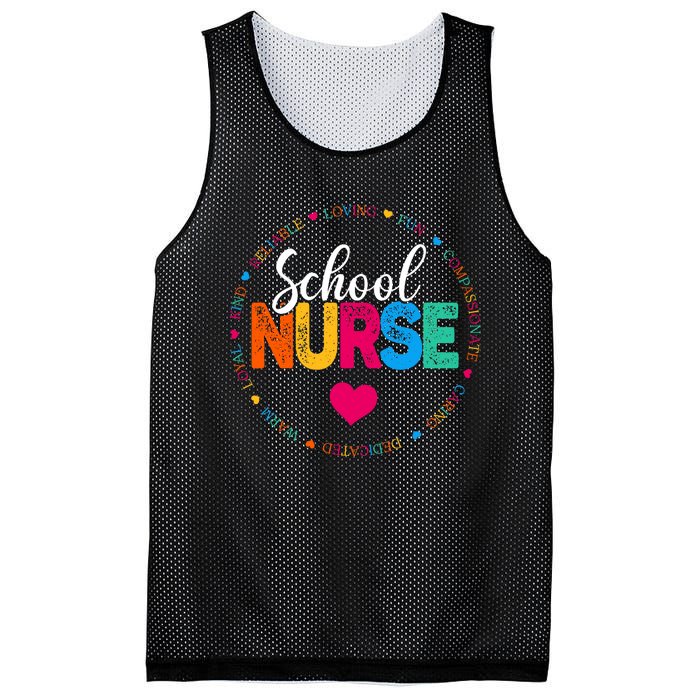 Best School Nurse Ever Appreciation Gift Mesh Reversible Basketball Jersey Tank