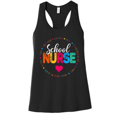 Best School Nurse Ever Appreciation Gift Women's Racerback Tank