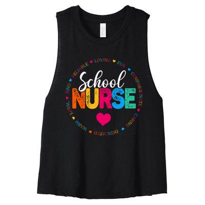 Best School Nurse Ever Appreciation Gift Women's Racerback Cropped Tank