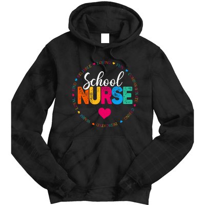 Best School Nurse Ever Appreciation Gift Tie Dye Hoodie