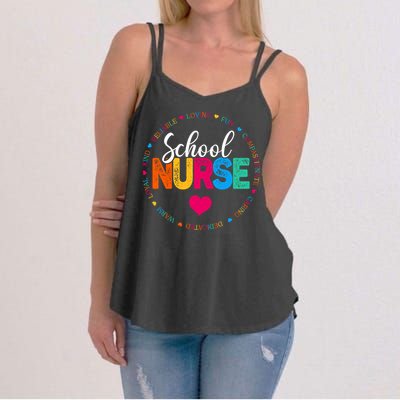 Best School Nurse Ever Appreciation Gift Women's Strappy Tank