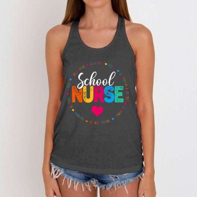 Best School Nurse Ever Appreciation Gift Women's Knotted Racerback Tank