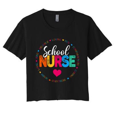 Best School Nurse Ever Appreciation Gift Women's Crop Top Tee