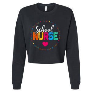 Best School Nurse Ever Appreciation Gift Cropped Pullover Crew