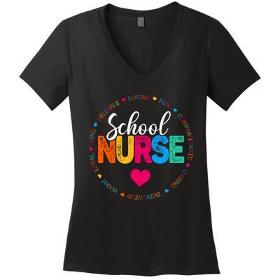 Best School Nurse Ever Appreciation Gift Women's V-Neck T-Shirt