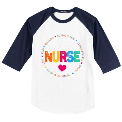 Best School Nurse Ever Appreciation Gift Baseball Sleeve Shirt