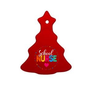 Best School Nurse Ever Appreciation Gift Ceramic Tree Ornament