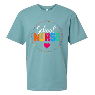 Best School Nurse Ever Appreciation Gift Sueded Cloud Jersey T-Shirt