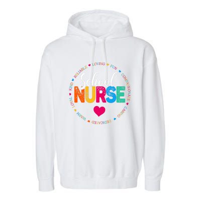 Best School Nurse Ever Appreciation Gift Garment-Dyed Fleece Hoodie