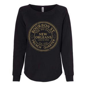 Bourbon Street New Orleans French Quarter Distressed Womens California Wash Sweatshirt