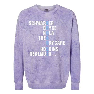 Broad St Names Philadelphia Baseball Colorblast Crewneck Sweatshirt