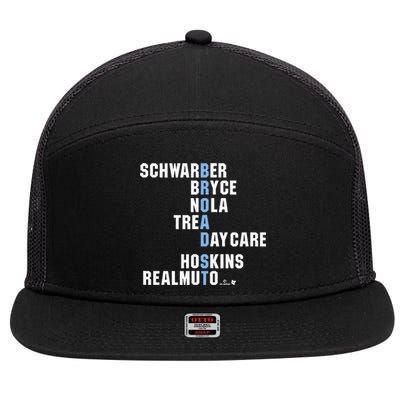 Broad St Names Philadelphia Baseball 7 Panel Mesh Trucker Snapback Hat