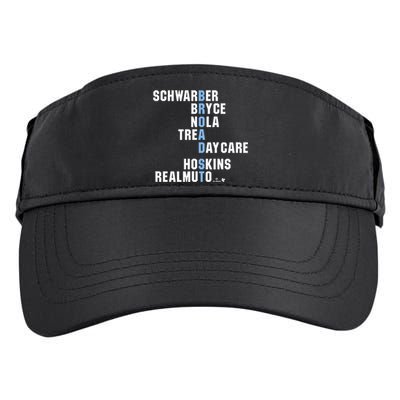 Broad St Names Philadelphia Baseball Adult Drive Performance Visor