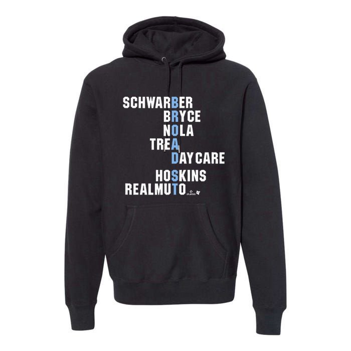 Broad St Names Philadelphia Baseball Premium Hoodie