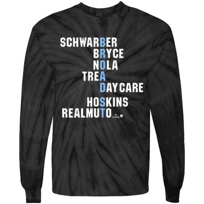 Broad St Names Philadelphia Baseball Tie-Dye Long Sleeve Shirt