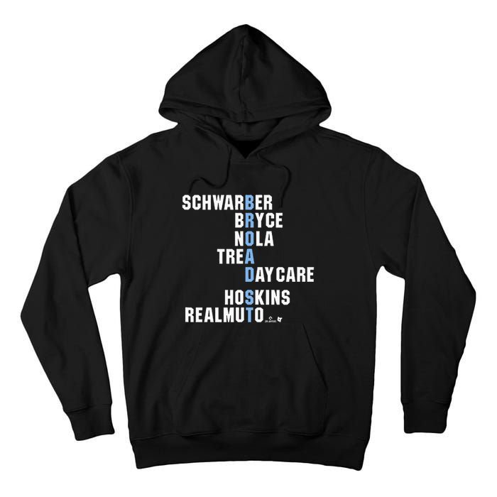 Broad St Names Philadelphia Baseball Tall Hoodie