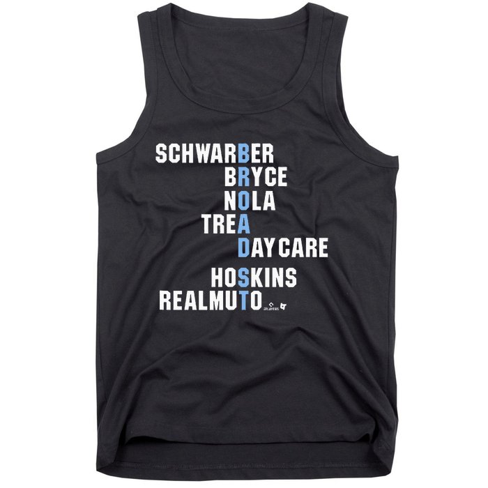 Broad St Names Philadelphia Baseball Tank Top