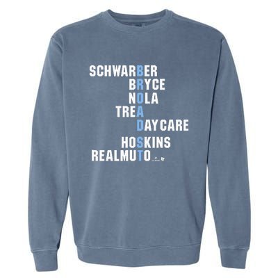 Broad St Names Philadelphia Baseball Garment-Dyed Sweatshirt