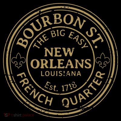 Bourbon Street New Orleans French Quarter Distressed T-Shirt