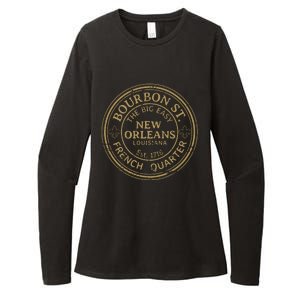 Bourbon Street New Orleans French Quarter Distressed Womens CVC Long Sleeve Shirt