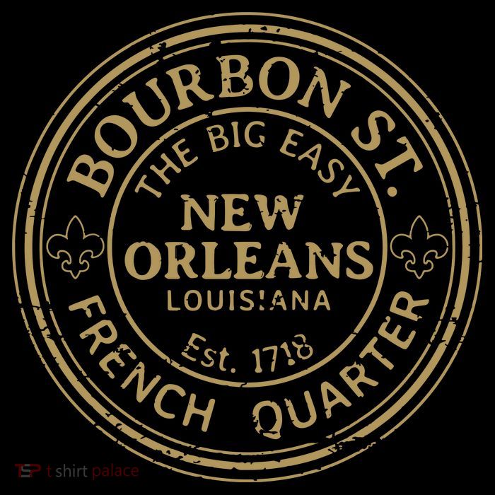 Bourbon Street New Orleans French Quarter Distressed Flatbill Hat