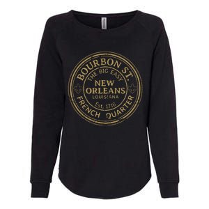 Bourbon Street New Orleans French Quarter Distressed Womens California Wash Sweatshirt